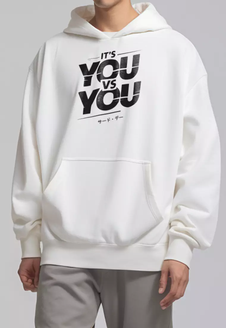 MOB12 Hoodie Oversize ScubaLux "you vs you" putih