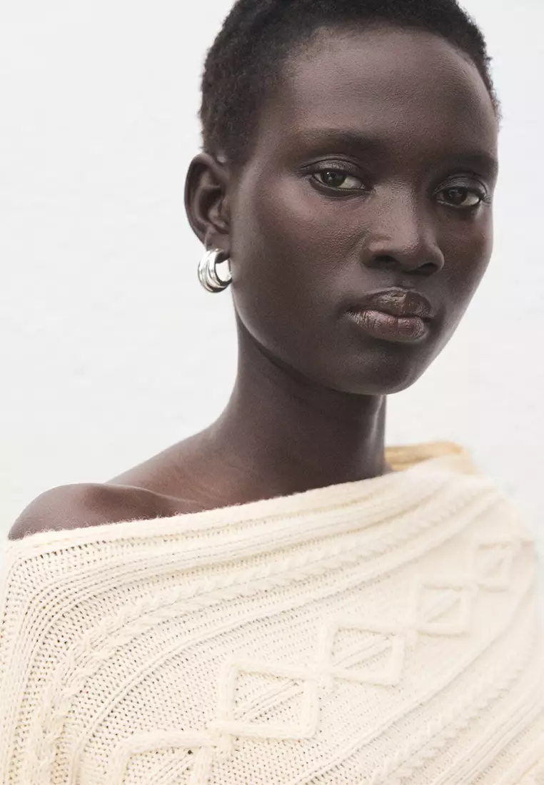 Braided Wool-Blend Sweater