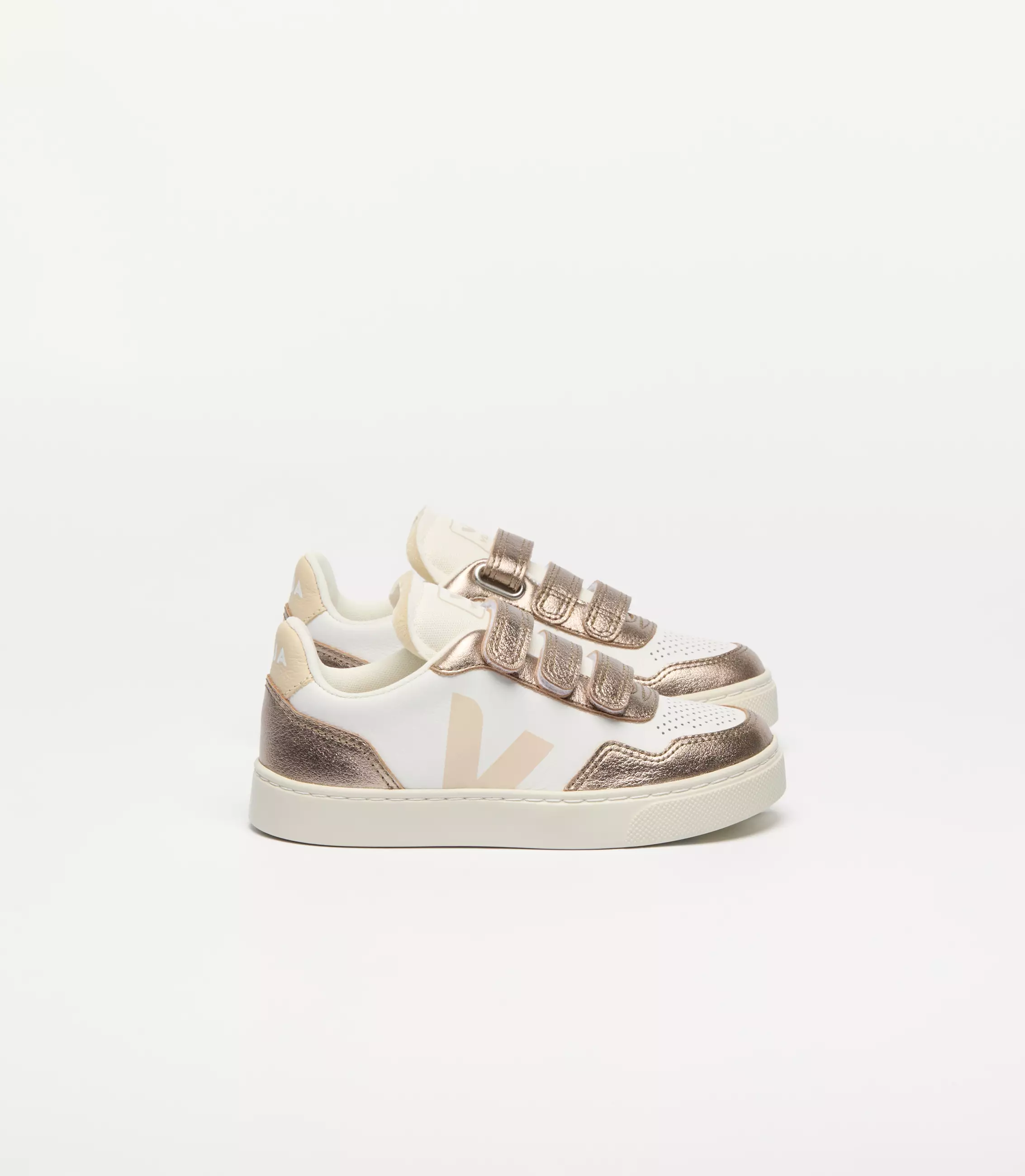 VEJA Small V-90 O.T. Leather SX2021008C - Sepatu Anak (Putih)