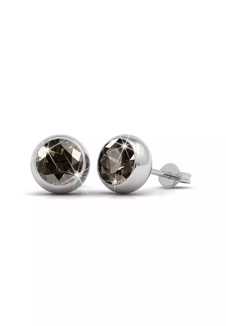 Real black diamond 2025 stud earrings