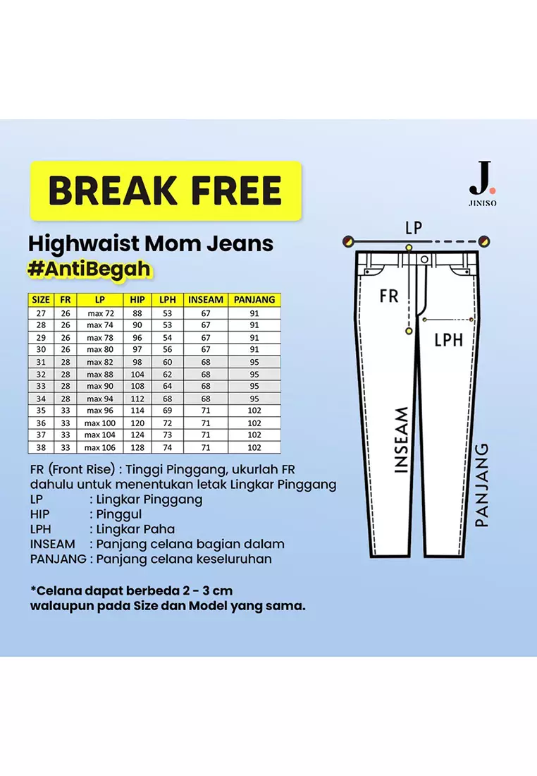 Highwaist Mom Jeans Black Oreo 352 BREAK FREE