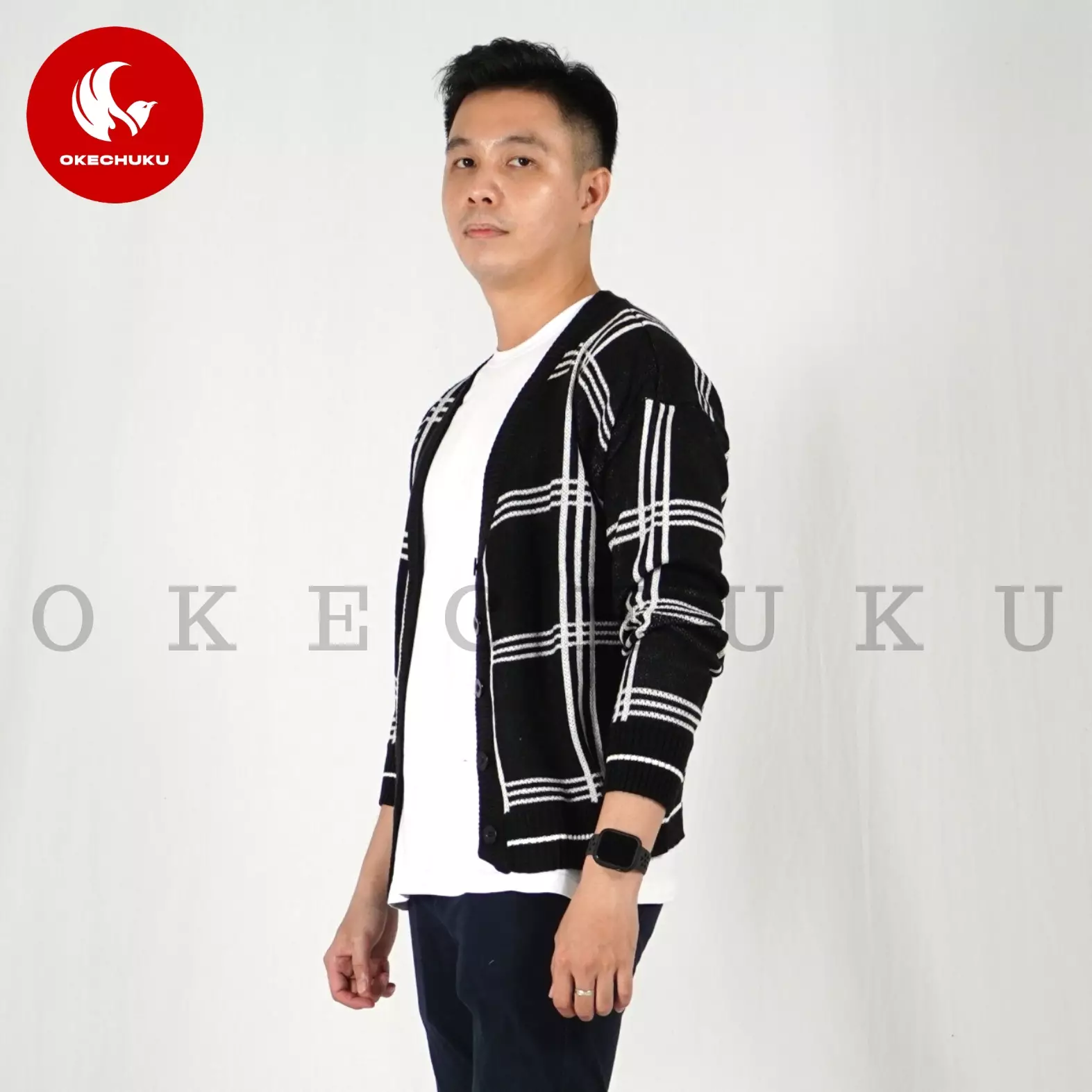  CARDIGAN MINGYU Outer Outwear Cardi Korea Kardigan - Hitam