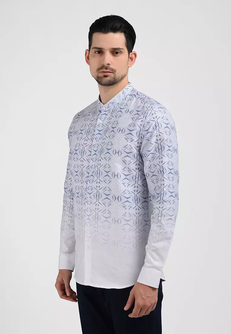 MOC Kemeja Lengan Panjang Pria DANURA-BLUE