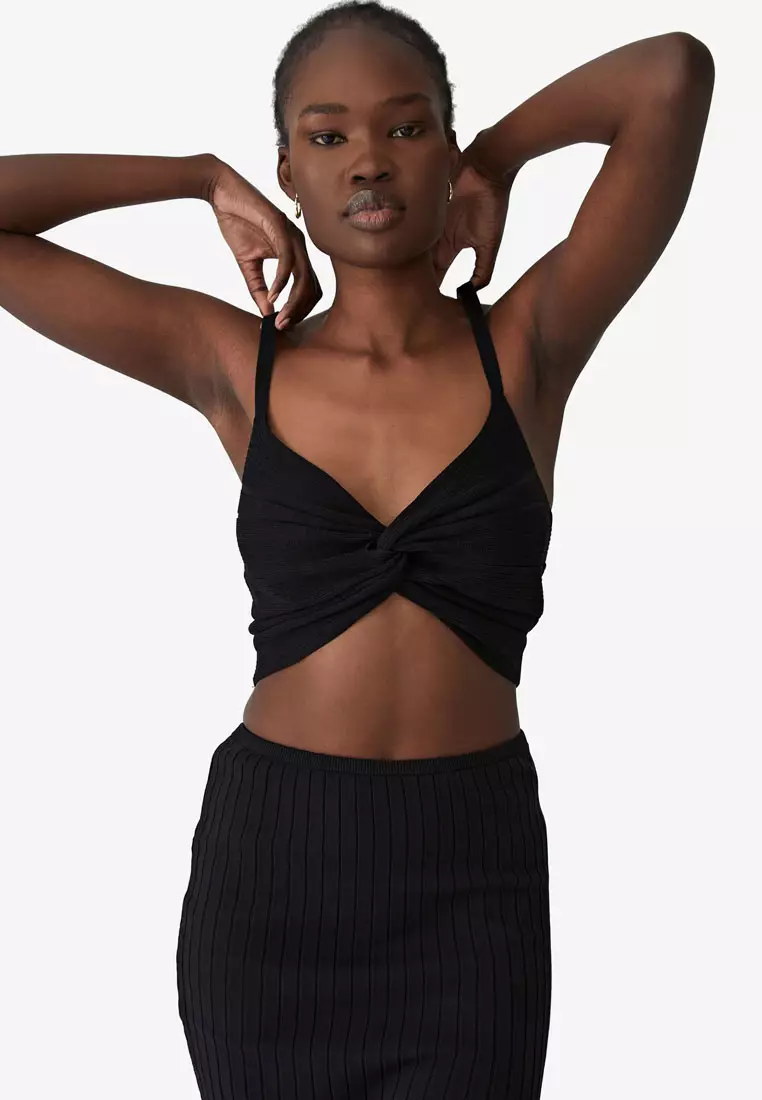 Wrap top top cotton on