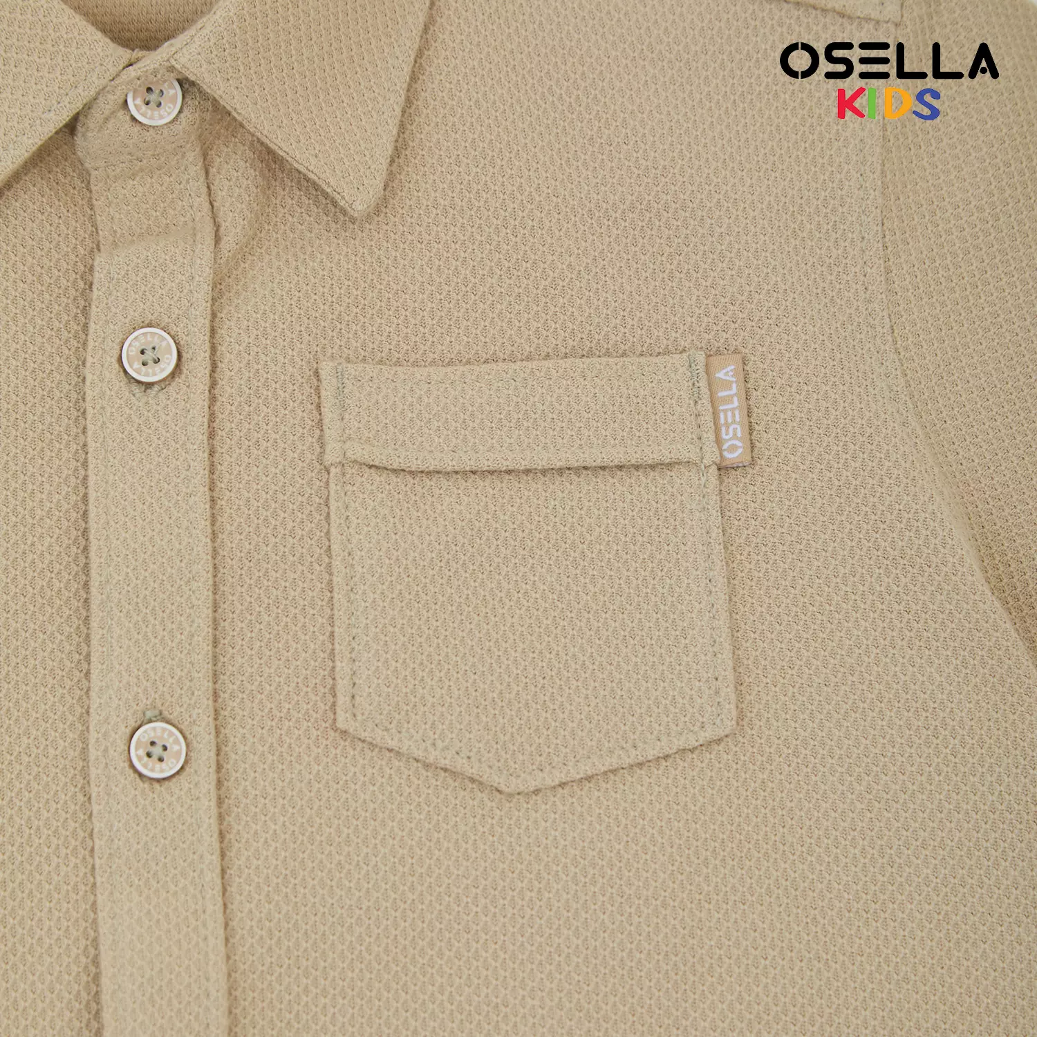 [NEW] Osella Joji Reguler Short Sleeve Knitting Shirt With Textured Fabric 22324008 | Kemeja Lengan Pendek Anak Laki-Laki