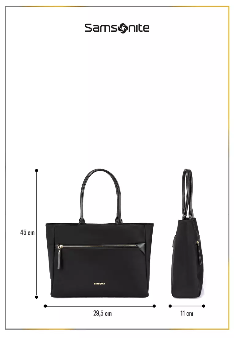 Samsonite Prudence Eco Tote 14.1 inch Strap Antimicrobial - Black