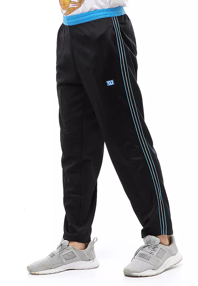 Yume Long Pants Celana Panjang Olahraga Pria Strip 3 Material Diadora ORIGINAL - Blue