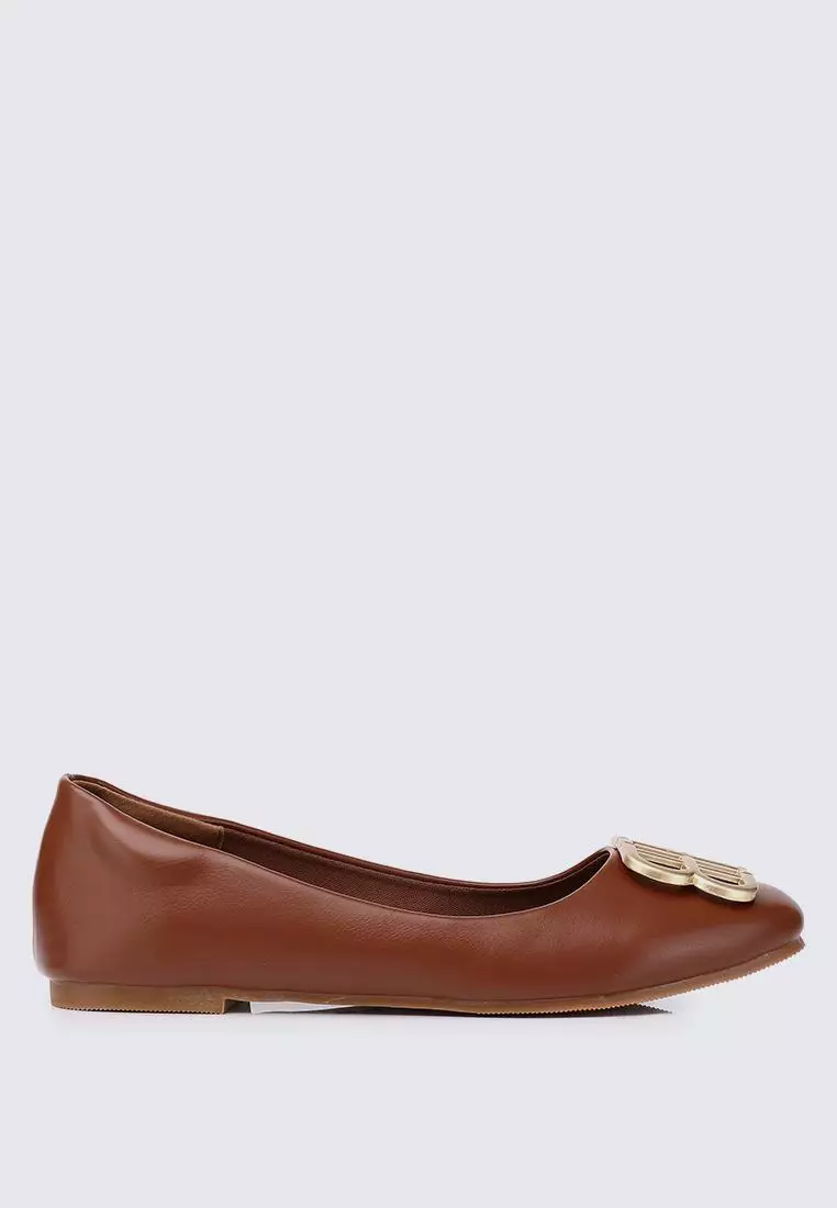 Discount on My Ballerine  shoes - SKU: My Ballerine Brenda Comfy Ballerina In Brown