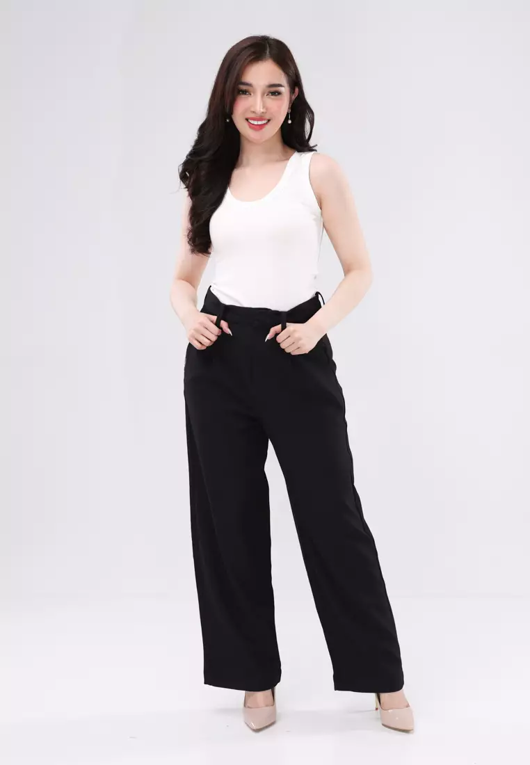 Wide Leg Trouser Pants Ladies