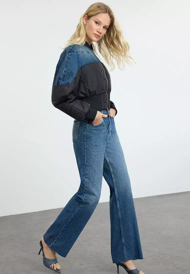 Cotton High Waist Jeans