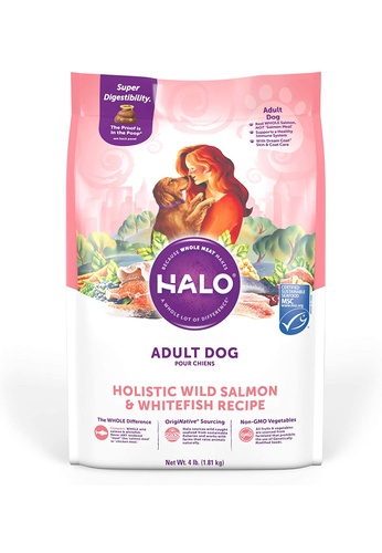 Halo Halo Holistic Wild Salmon & Whitefish Recipe for Adult Dog 3A69EES8E24321GS_1