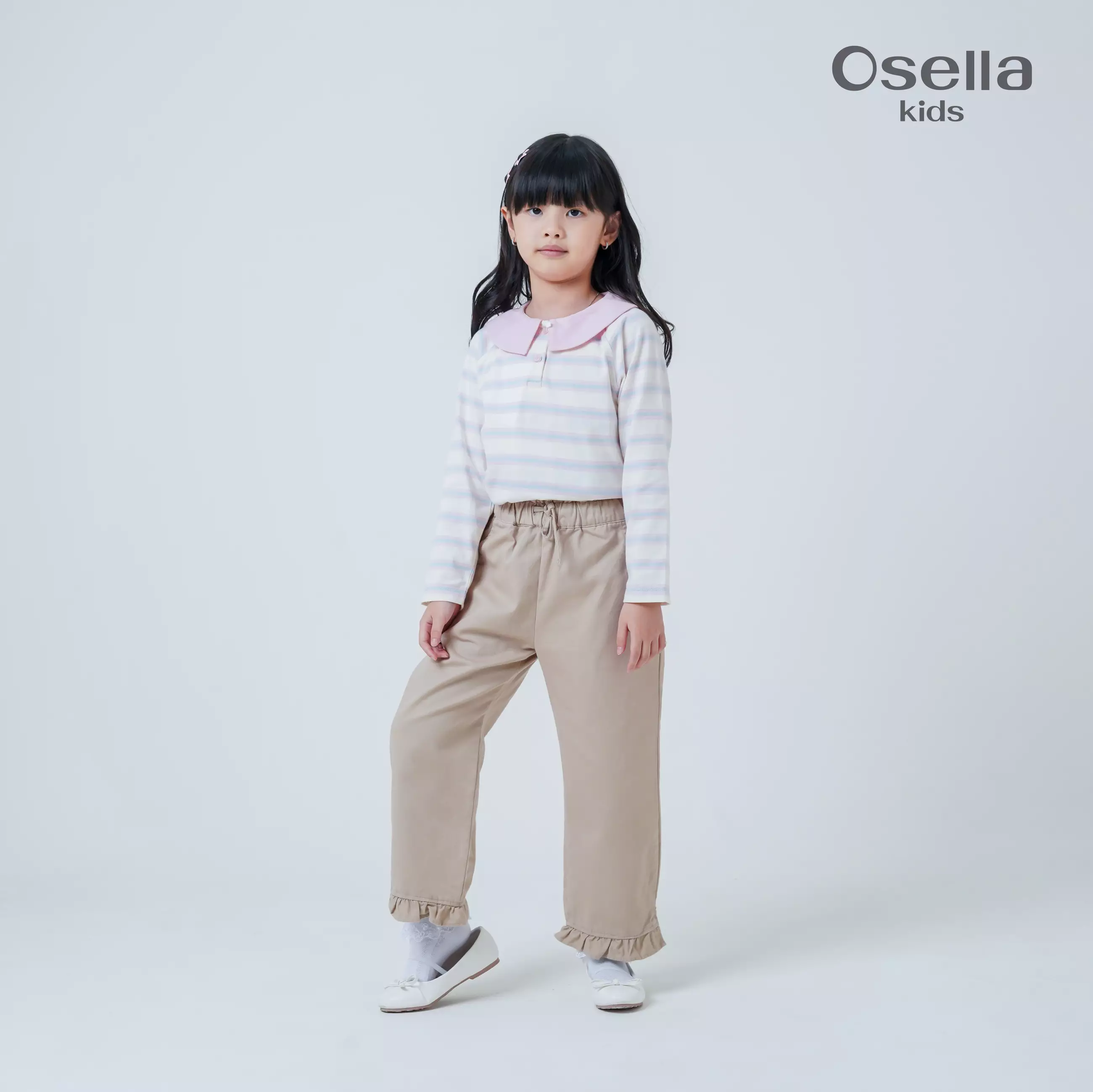 Osella Kids Zoya Ruffle Long Pants 2387660138 | Celana Ruffle Panjang Anak Perempuan