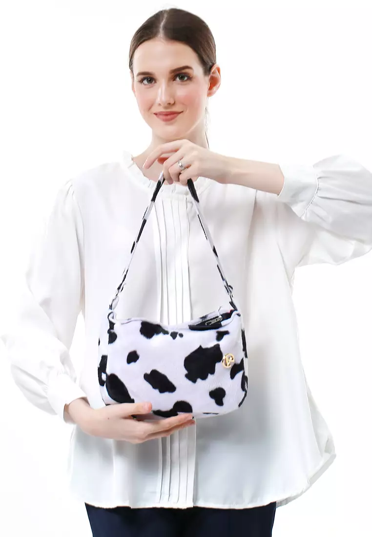 Zaskia Shoulder Bag Wanita Motif Animal Premium Quality - Sapi