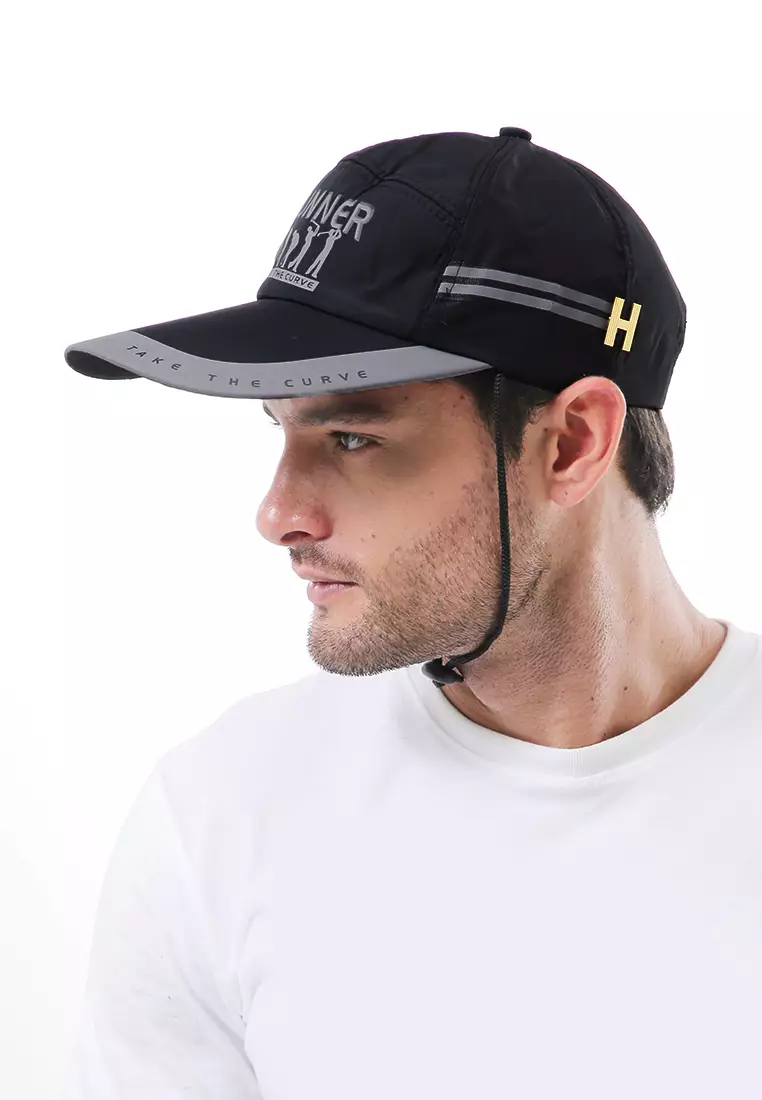 Jahari Topi Baseball Pria Wanita Resizable Strap Sporty Cap Material Polyester ORIGINAL - Black