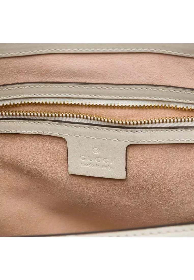 Pre-Loved Gucci Medium Gg Supreme Padlock Tote