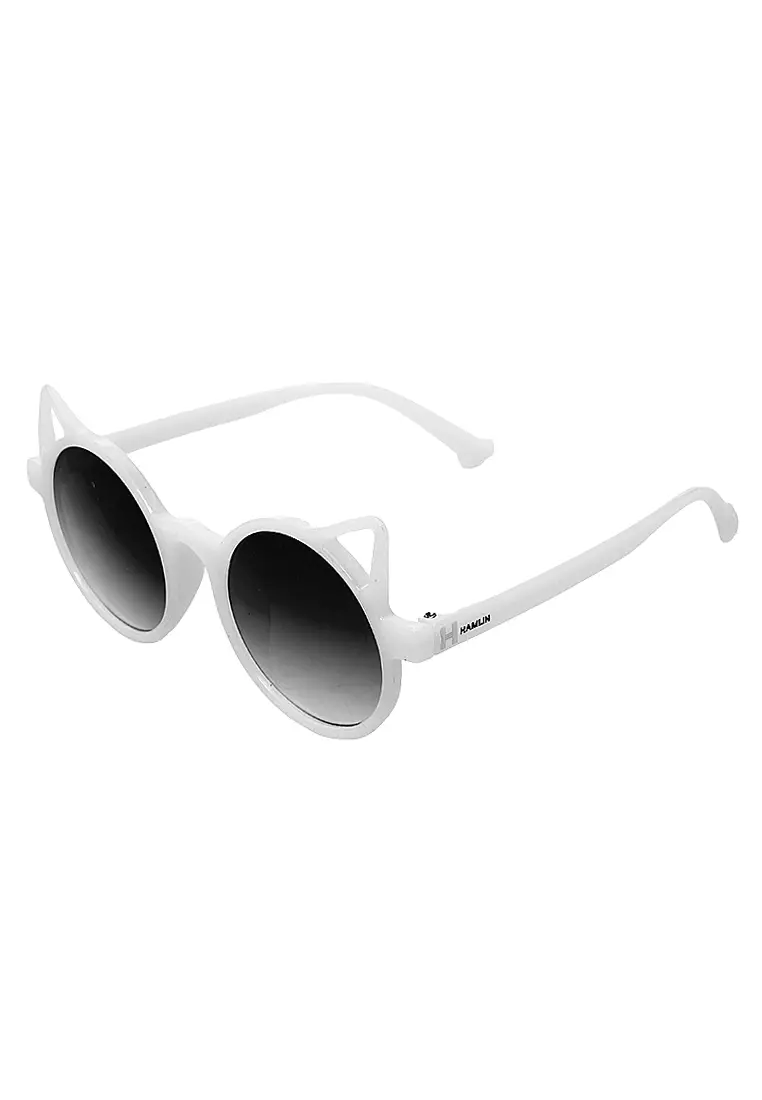 Ulrico Kacamata Hitam Anak Unisex Cat Ear Model Sunglasess Cute Design Material PC ORIGINAL - White