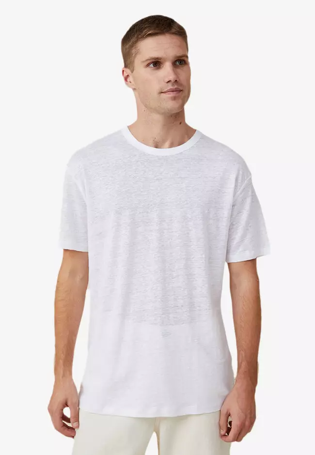 Buy Cotton On Loose Fit Linen T-Shirt in White 2024 Online