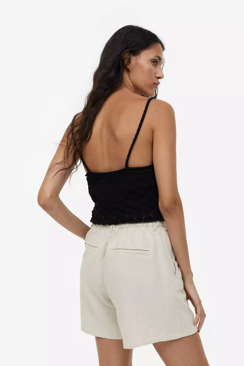 Buy H M Linen blend shorts Online ZALORA Malaysia