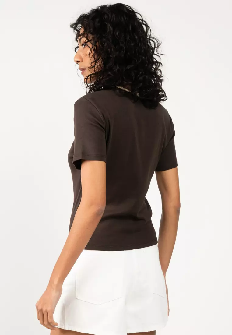 Short Sleeve Short Print Top