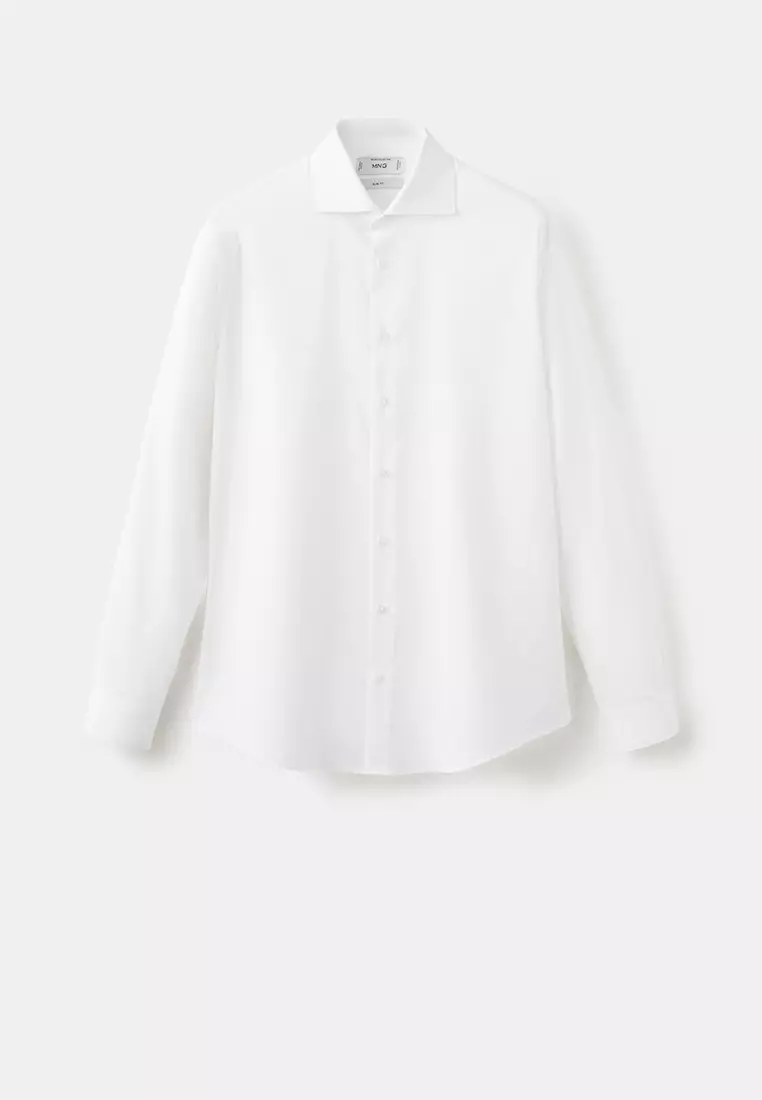 Slim-Fit Cotton Poplin Suit Shirt