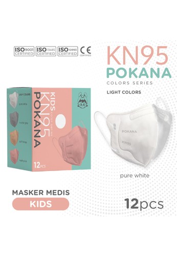 Pokana POKANA KN95 6 -ply Earloop Medical Face Mask Kids - Box 12 s Pure White 4C5ECES5C8D8A1GS_1