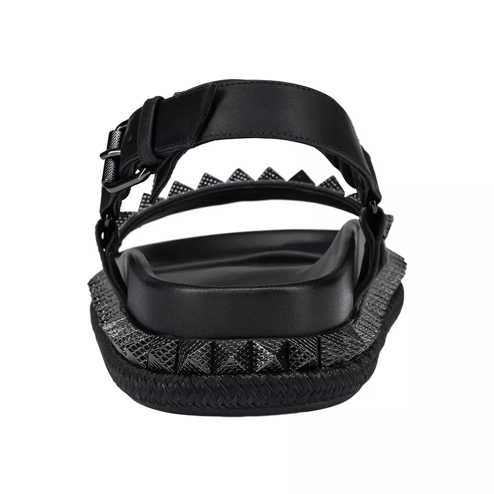 [4.4PRIL KEJUTAN HARGA] Pyrabizz Waxed Calf Leather Sandals Black