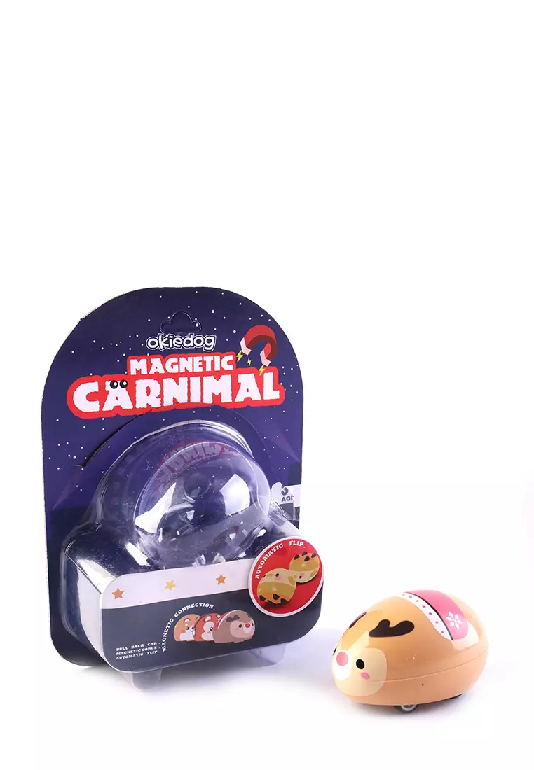 Okiedog Magnetic Carnimal Deer - Mobil mainan magnet anak