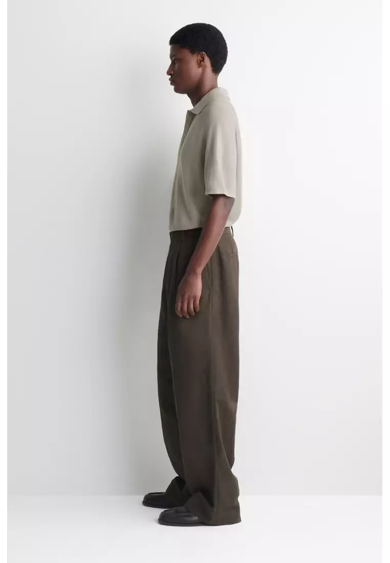 KNITTED LINEN-SILK POLO SHIRT