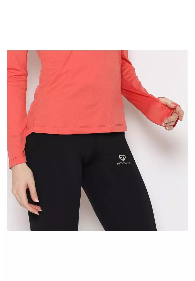 Fitwear - Kaos Olahraga Wanita NEW AURORA LS BASELAYER EAZYDRY - PASTEL ORANGE