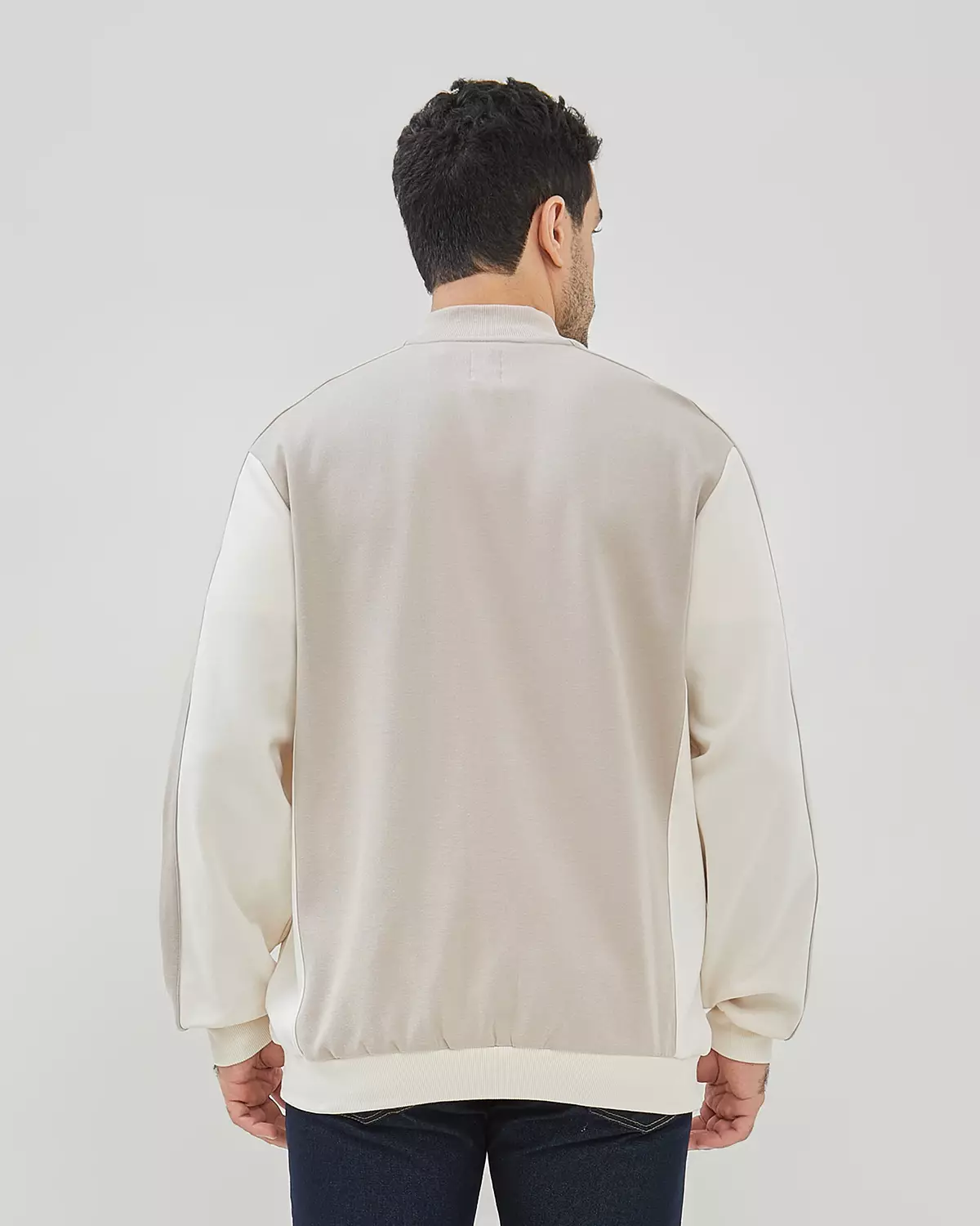 MEN'S CREAM VARSITY JACKET COMBINATION