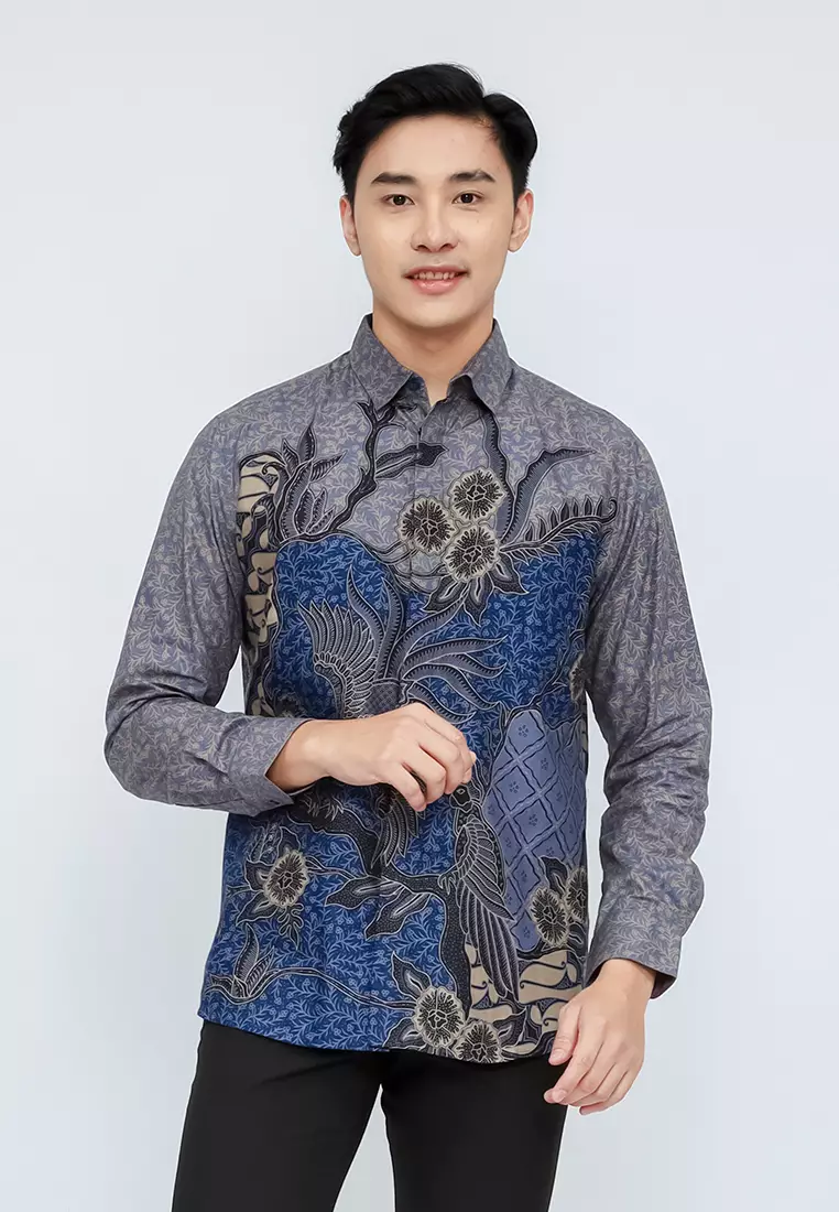 My Aksa Batik Pria Kemeja Panjang Ernest Elena