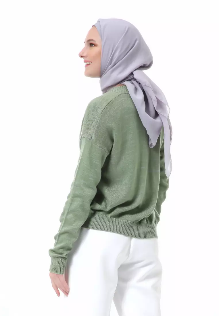 Layka Cardigan Long Sleeve Outer Rajut Tebal High Quality Premium - Mint