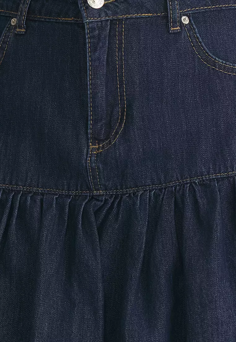 Buy Trendyol Blue Regular Waist Mini Denim Balloon Skirt