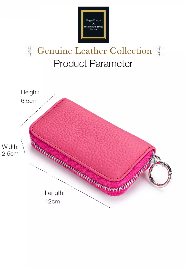 Full Grain Leather Zipper Key Case JW AN-3443