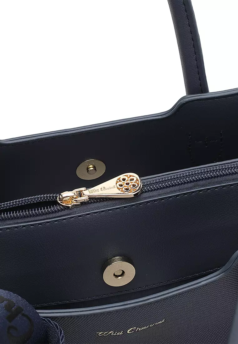 Women's Top Handle Bag / Sling Bag / Crossbody Bag / Shoulder Bag (Tas Tangan Wanita / Tas Selempang Wanita / Tas Bahu Wanita) - Biru