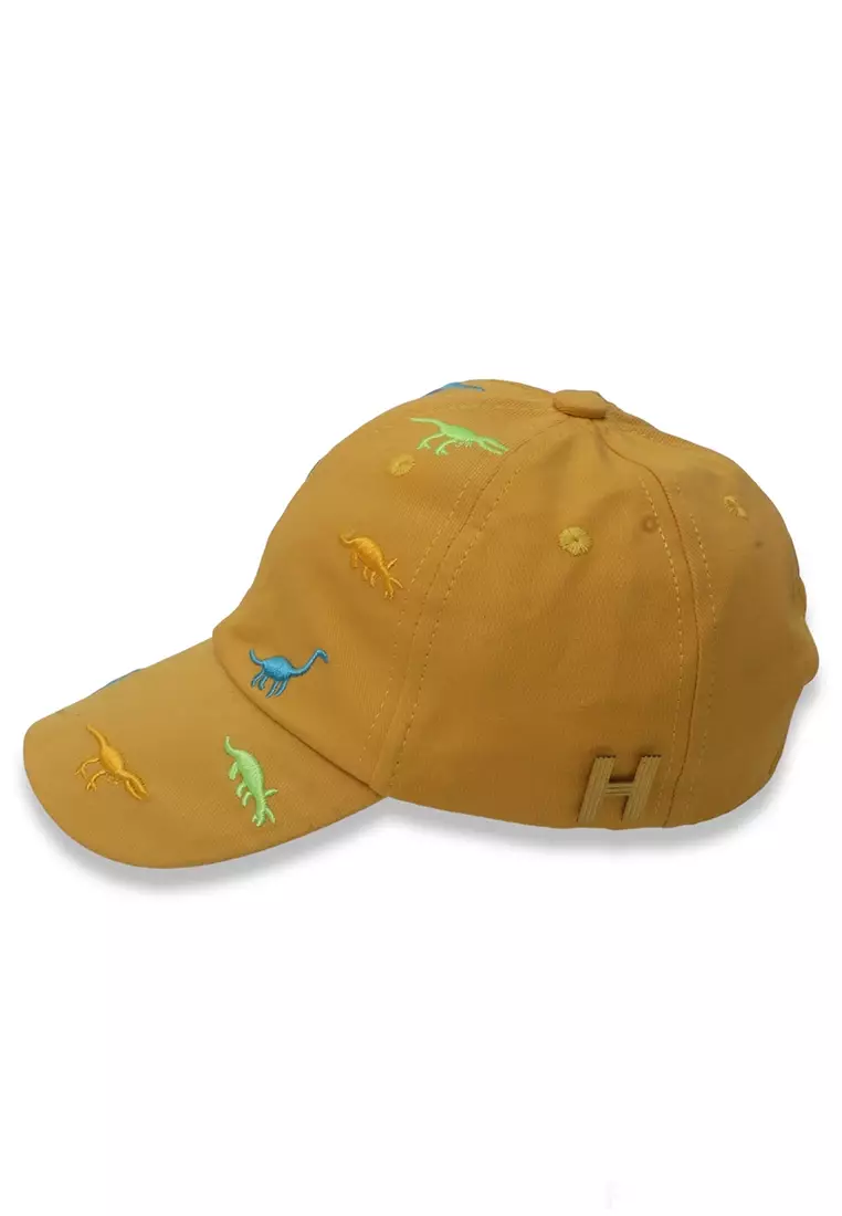 Javer Topi Anak Unisex Motif Dinosaurs Aksesoris Fashion Kid Baseball Caps Material Cotton ORIGINAL - Yellow