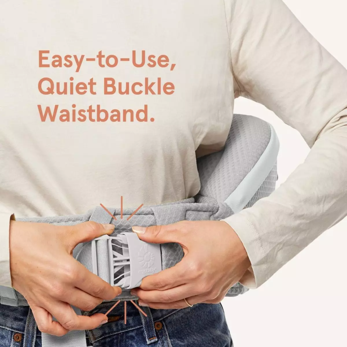 Ergobaby Alta Hip Seat Baby Carrier Pearl Grey - Gendongan Bayi