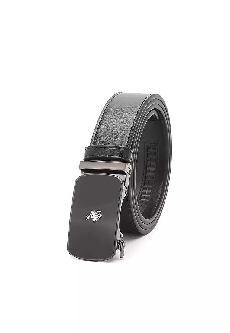 Gift Set - Leather RFID Wallet + 35mm Automatic Buckle Belt - Black