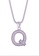 SHANTAL JEWELRY grey and white and silver Cubic Zirconia Silver Alphabet Letter 'Q' Necklace SH814AC96KDFSG_1