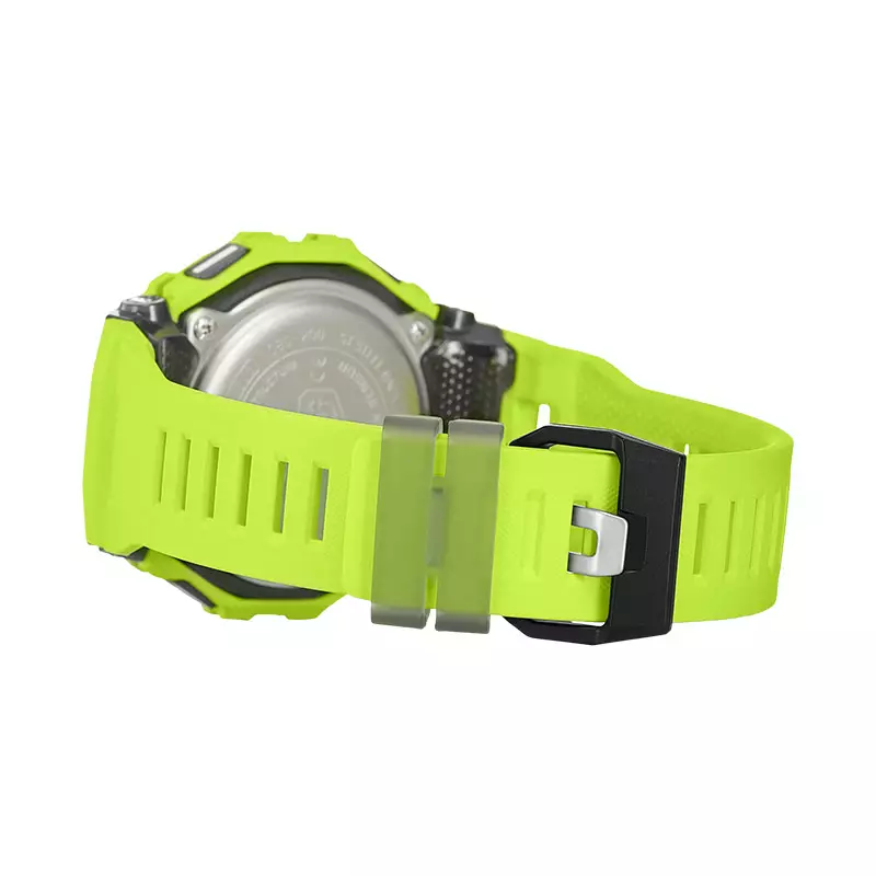 Jam Tangan Pria Casio G-Shock GBD-200-9DR G-Squad Men Black Digital Dial Green Lime Resin Band