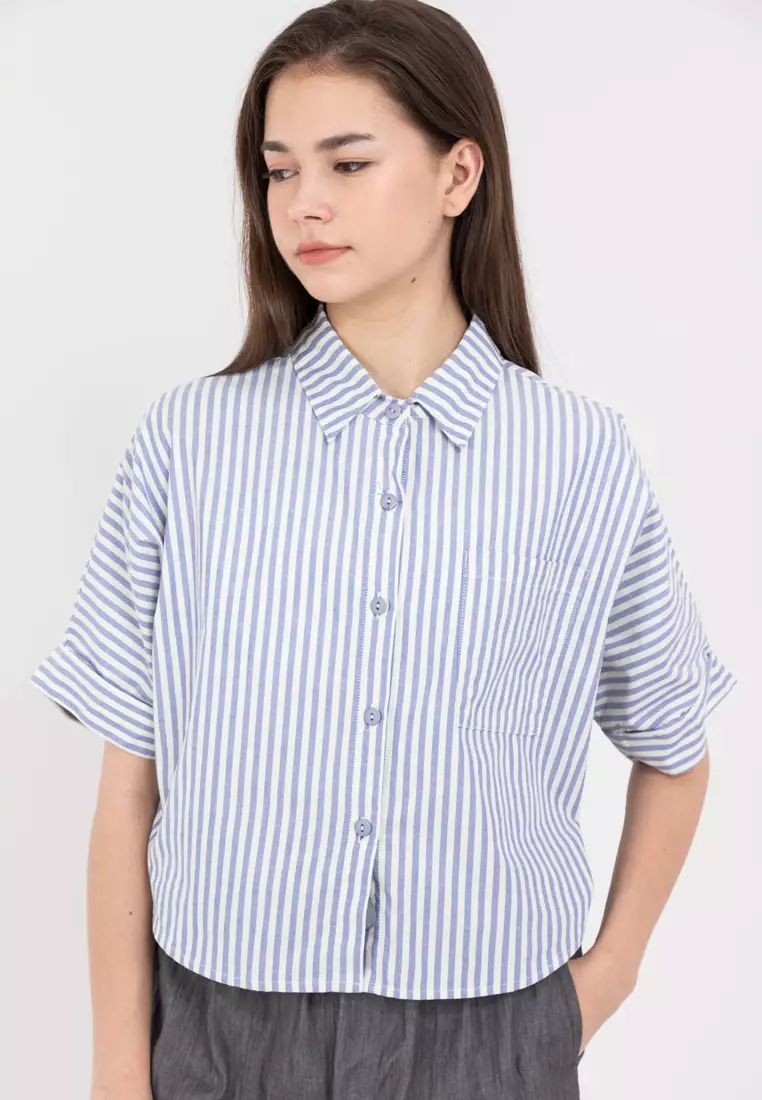 Cassandra Crop Polo Top