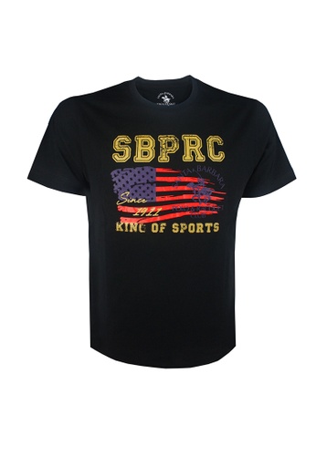 Santa Barbara Polo & Racquet Club black SBPRC Regular Graphic T-Shirt 15-2102-98 DDAC0AAF361577GS_1