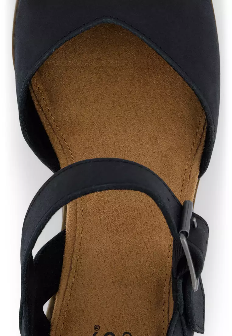 TOMS Women Jaclyn Black Leather Heels