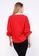 NE Double S red Ne Double S-Round Neckline Puff Sleeve with Embroidery Detail Blouse 26D40AADA2239AGS_3