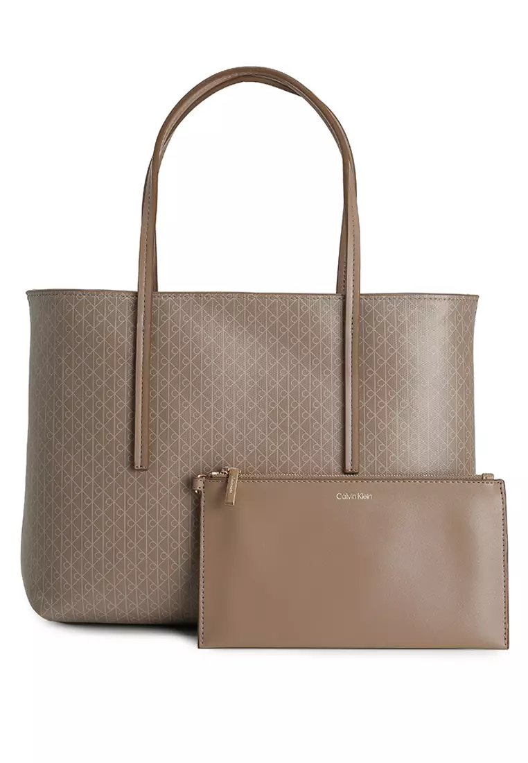 印花商標圖案印花小型托特包連小袋 - Calvin Klein 配飾
