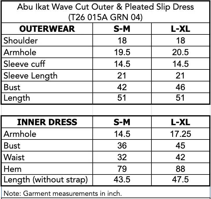 Abu Ikat Wave Cut Outer & Pleated Slip Dress