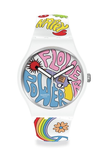 Swatch Swatch POWER OF PEACE Watch 41mm SO32W107 D627FACE0F5469GS_1