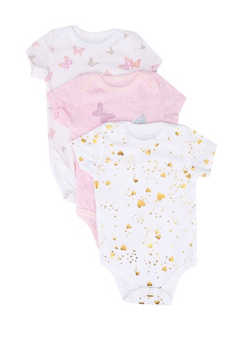 Milliot & Co. pink Gaurvi Newborn Bodysuits 3-Pack 82655KA19E23A7GS_1