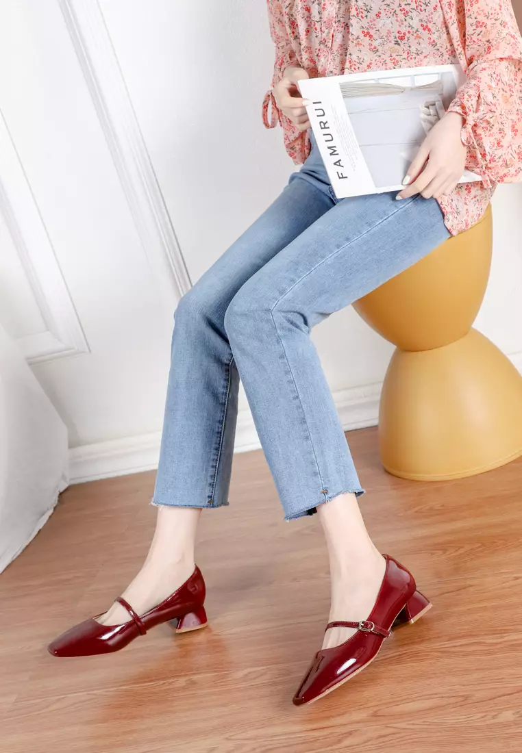 3CM Patent Leather  Mary Jane Shoes 213-3
