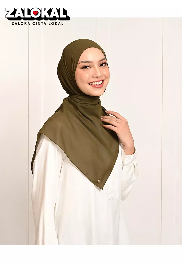 Geulis.id EVERYDAY CERUTY SHAWL (10 warna) Hijab - OLIVE